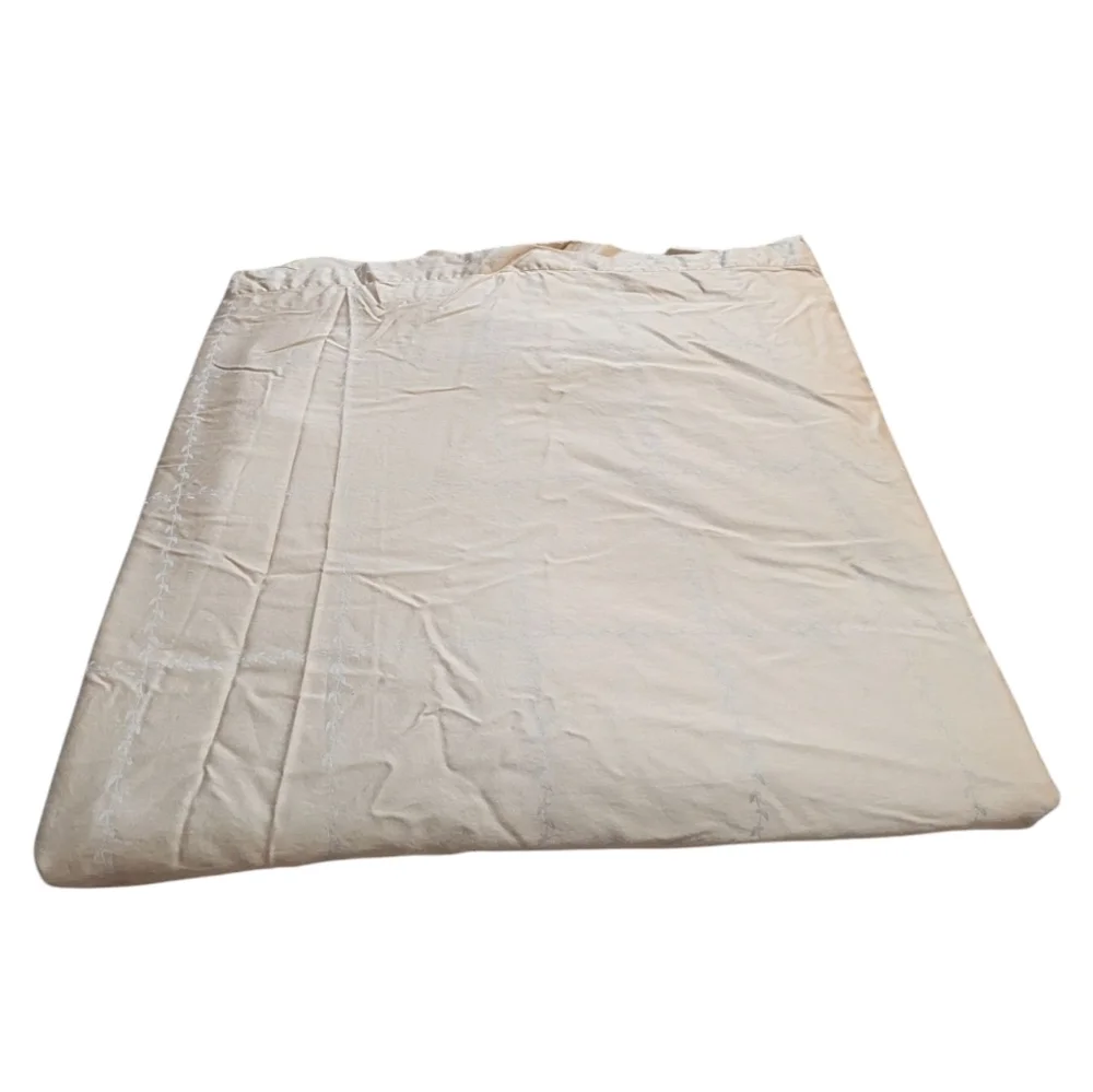 Chambers Luxury Italian Linens Embroidered King Duvet Gold Tan 100% Cotton Vines - Picture 3 of 8